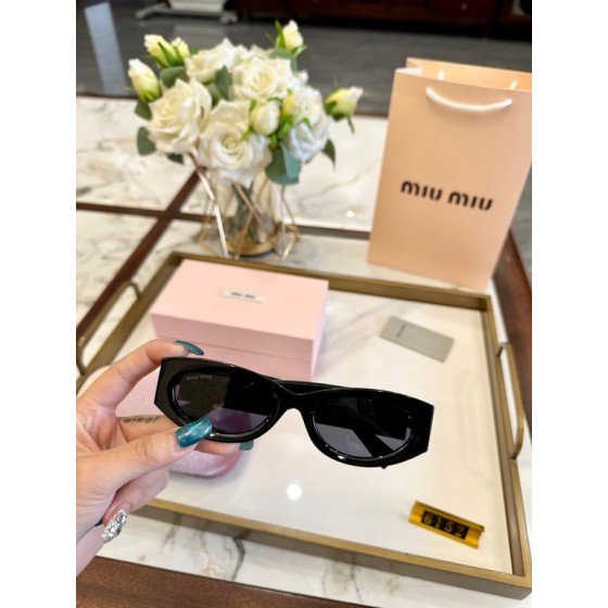 Miu Miu Black Cat-Eye Sunglasses
